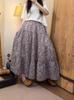 Estilo Chinês Estilo Chinês Estampado Saia de Râmia Feminina Verão Leve Solta Emagrecimento Estilo Europeu Costura Saia A-Line