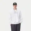 Roupas Masculinas Fengshe / Moletom Pulôver de Gola Redonda Estampado de Manga Longa para Homens de 300g, Jaqueta Pesada Tendência Estilo Americano Unissex