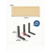 Estante de almacenamiento de pared Soporte de pared Soporte de partición para colgar en la pared Estantería colgante de tablero en capas Estante de tablero de madera