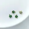 Colgante de Flor de Melocotón de Cinco Pétalos Colorida con Zirconia Incrustada, Chapado en Oro de 14K que Conserva el Color, Colgante para Pendientes Pulsera DIY