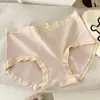 Ropa interior térmica de imitación cachemir color nude para otoño e invierno, para mujer, de cintura media, cómoda, con entrepierna de ácido poliláctico antibacteriano, bragas sin costuras para niñas
