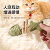 Juguete para Gato Huesos de Pescado Polygonum Kaponum Palo para Morder Imitación Diente de Pescado Palo Limpiador de Dientes Autojuguete Creativo Pescado a la Parrilla Palo Divertido para Gato