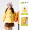 Resistente al agua nivel 4Chaqueta de algodón para niños Dudu para Otoño e Invierno, Abrigo con capucha para niños, Abrigo de algodón para niñas para abrigarse