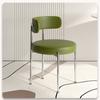 Silla de Comedor Creativa de Acero Inoxidable Estilo Nórdico Celebridad de Internet Mesa y Silla de Comedor Modernas y Simples para el Hogar Silla con Respaldo para Restaurante