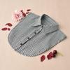 Suéter de primavera, otoño e invierno, cuello falso para mujer, camisa decorativa a cuadros multifunción que combina con todo, cuello falso, camisa de cuello falso en blanco y negro