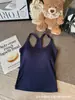 Camisola Exterior Sin Mangas de Tirantes Finos Estilo Chica Picante, Nuevo Top para Conjunto Dulce y Picante Primavera/Verano, Camiseta sin Mangas Chic Ajustada