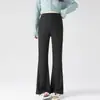 Pantalones de maternidad para otoño e invierno 2026, nuevos pantalones acampanados de cintura alta con soporte para el vientre, elásticos, cómodos, adelgazantes, que cubren el abdomen, adecuados para usar con ropa exterior