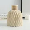Padrão de Abacaxi Corda de Cânhamo Vaso de Plástico Atacado Simulação Simples Pequeno Fresco Vaso Venda Quente Transfronteiriça Vaso Ondulado