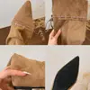 Adelgazamiento de Otoño 2025 Botas Largas para Mujer Estilo Retro Nuevo con Aumento Interno de Altura, Suela Gruesa Estilo Británico