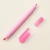 Resaltador de Doble Punta Personalizado con Llave Marcadora de Alto Valor, Bolígrafo Marcador Color Caramelo y Bolígrafo para Manual con Logo Imprimible