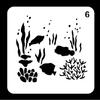 Arte Infantil Pintura Animal y Planta Dibujado a Mano Plantilla de Póster DIY Gráfico Contorno Molde para Colorear