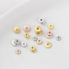 Cuentas planas de color oro de 18 quilates con texto en inglés "Play", cuentas sueltas para pulsera, accesorios de joyería hechos a mano, cuentas al por mayor