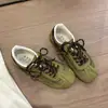 Zapatillas de entrenamiento alemanas de cordones de encaje a la moda estilo coreano para mujer, nueva colección de otoño 2026, suela gruesa, caña baja, zapatillas casuales