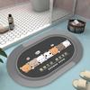 Alfombra de Barro Diatomeas Imitación Felpudo para Puerta de Casa Alfombrilla Absorbente para Pies Alfombrilla para Frotar Pies de Baño Alfombrilla para Suelo de Casa Alfombra con Estampado de Dibujos Animados