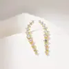 Nuevos pendientes de plata de ley S925 para mujer incrustados con circonita fila completa de diamantes pendientes pendientes pendientes borla transfronteriza