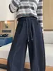 Nuevos Pantalones Rectos de Mezclilla para Mujer de Primavera y Otoño, Cintura Alta, Corte Holgado, Adelgazantes, Modernos, Versátiles, Caída Suelta, Pantalones Casuales de Pierna Ancha Curvos
