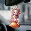 Colgante creativo de acrílico de elfa linda niña 2D para espejo retrovisor interior de coche plano transfronterizo