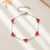 Envío Directo del Fabricante de Joyería de Amazon Transfronterizo Pulsera de Trébol de Cuatro Hojas Estilo Lujo Ligero de 9 mm Joyería de Mano de Acero de Titanio