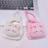 Bolsa de Monedas de Conejo Tejida a Mano de Dibujos Animados Peluche Linda Bolsa de Monedas Llavero Máquina de Garra Regalo Venta al por Mayor