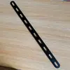 Placa de Fijación Conector de Barra Plana Larga Ajustable para Posición de Agujero DIY Hierro Plano Recubierto en Polvo Agujero Ovalado Soporte de Soporte Multiorificio 1.5 metros
