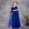 Capa de Frozen para Niñas con Chaleco, Estilo Princesa Elsa, Ropa de Abrigo Cálida con Lazo para Niños Mayores para Otoño e Invierno