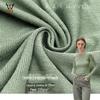 Spot direct French cashmere lixar algodão lã de pelúcia pull rack rib stretch base sweater sweater tecido