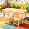 Mesa y silla de madera maciza para jardín de infantes, juego de mesa, juguete para bebé, escritorio de aprendizaje de educación temprana, escritorio para manualidades y escritura