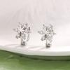 Brinco de Neve de Zircônia Super Fada Exquisito Elegante Flor Brinco de Orelha Celebridade da Internet Leve Luxo Elegante Suave Diamante Flor de Ameixa Brinco de Orelha
