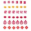 Estilo Chinês Ano Novo Festivo Vermelho Decorações para Unhas Materiais DIY Resina Pequenos Acessórios Sorte Decorações de Unha Vestíveis