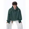 Hasselblad Diseño de Línea Sudadera con Capucha Vintage Lavada con Arena de Peso Pesado Ropa Exterior Holgada de Talla Grande para Adolescentes Marca de Tendencia