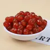 Ágata Roja del Sur Natural Cuentas Sueltas con Patrón de Llama en Rojo Caqui, Pulsera Hecha a Mano DIY Cuentas Redondas Semiacabadas Accesorios de Joyería Venta al por Mayor