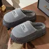 Pantuflas de Algodón para Hombre Talla Extra Grande Suela Gruesa Antideslizantes de Interior Cálidas Pantuflas de Algodón para Hombre Pantuflas de Algodón de Invierno para Pareja Invierno