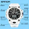 Reloj Electrónico de Moda Transfronterizo Sanda para Hombre Resistente al Agua Luminoso Despertador Multifuncional Reloj Deportivo para Hombre en stock Suministro Directo