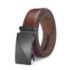 Cinturón de Cuero Genuino para Hombre con Hebilla Automática de Aleación, Piel de Vacuno de Doble Capa, Cinturón de Cuero Genuino para Hombre Versátil para Negocios, Cinturón Transfronterizo de Guangzhou