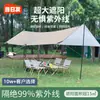 Toldo Transfronterizo para Uso en Exteriores, Tienda de Sombrilla Portátil para Acampar a Prueba de Lluvia con Pegamento Negro Recubierto de Plata, Ligero y Resistente a los Rayos UV