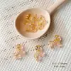 Flor de Cerezo TempranaSentimiento de PrimaveraRosa y VerdeVidrio ChecoHecho a Mano con CuentasPulsera DIYAccesorios de Material para Hacer Pulseras a Mano