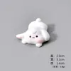 Miniatura de Coelho de Orelhas Caídas Desenho Animado Ornamento de Mesa Animal de Resina DIY Acessório Tendência de Caixa Surpresa Chaveiro