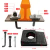 Bloques y Placas de Presión de Vía 12 15 18 22 30kg Acero de Vía Tipo de Posicionamiento con Agujero Redondo Placas y Bloques de Presión Especiales para Riel Ligero