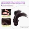 Peruca Coque com Presilha de Garra para Mulheres, Estilo Preguiçoso Coque Duplo de Rabo de Cavalo Acessório de Cabelo, Anel de Cabelo Realista
