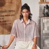 Camisa Original del Fabricante Estilo Hong Kong High Street Calada de Manga Corta para Hombres y Mujeres, Camisa Casual de Nicho Retro de Verano, Tendencia de Moda Japonesa
