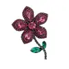 Broche de Flor Retro de Lujo Accesible de Gama Alta, Exquisito Ramillete de Cristal de Gama Alta, Elegantes Accesorios de Pines de Planta Elegantes