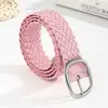 Cinturón Tejido Estilo Coreano para Mujer, Versión Coreana con un Toque de Lujo, Cinturón Versátil Casual con Hebilla de Pin, Moda Tendencia Cinturón para Pantalones al por Mayor