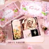 Set de Regalo de Aromaterapia Floral de Lujo Rosa, Caja de Regalo Personalizada para Enviar a Mejores Amigos, Clientes y Empleados, Regalo Navideño Práctico de Alta Gama