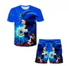 2023 AliExpress Nuevo traje de impresión digital 3D de dibujos animados de Sonic para adulto camiseta cuello redondo manga corta AliExpress