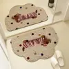 Alfombrilla de Tierra de Diatomeas Azul, Alfombrilla Absorbente de Secado Rápido para Baño Maillard, Felpudo Antideslizante para Baño