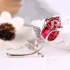 Broche corsage Lanhao estilo coreano moda criativa personalidade versátil cristal strass rosa acessórios femininos xz414