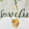 Cesta de Mano Tejida de Bambú, Cesta Pequeña de Bambú, Caja de Regalo, Cesta para Empaquetar Frutas, Decoración y Almacenamiento para el Hogar