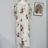 Vestido Camisón de Algodón y Seda 2026 para Mujer, Delgado de Manga Corta Larga para Primavera y Verano, Algodón Artificial de Otoño, Amigable con la Piel, Casual, Transpirable, Se Puede Usar Afuera