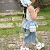 Bolso de Cadena para Niñas a la Moda Estilo Coreano, Lazo Dulce, Elegante Bolso Cruzado con Letras para Bebé, Nuevo Monedero Infantil