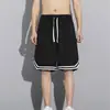 Pantalones cortos de baloncesto para hombre, deportivos, estilo americano, marca de moda, de cinco puntos, de malla de seda de hielo, de secado rápido, holgados, para fitness, correr, pantalones grandes informales
